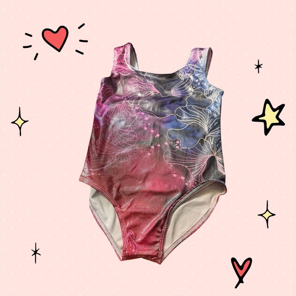 Girls Gymnastics 7T Leotard Ballet Dance Dress Outfit W/removable Skirt